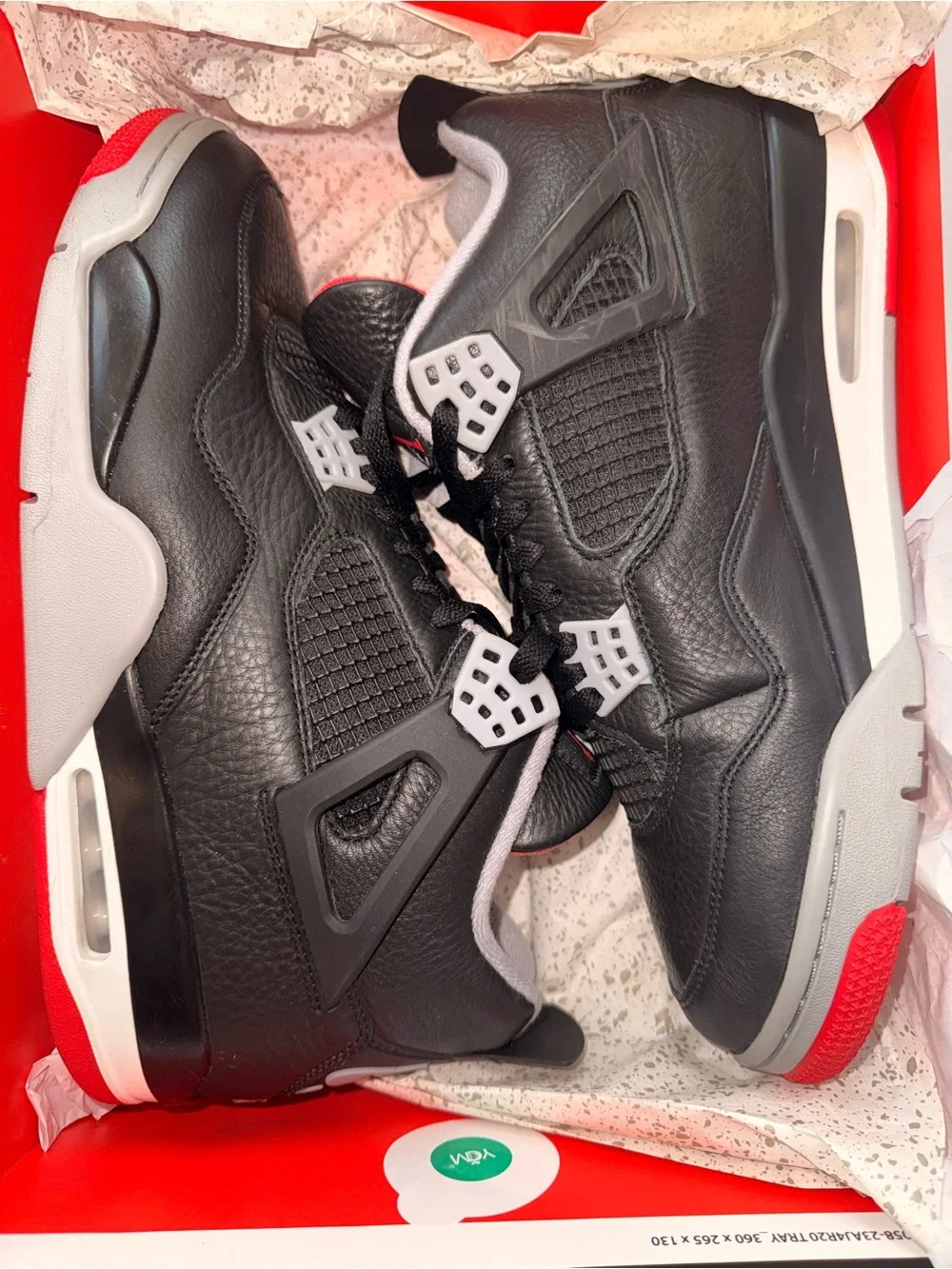 Air Jordan 4 Retro Bred Reimagined PREOWNED EXCELLENT SIZE 12 M OG BOX